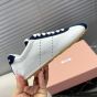 MIU MIU Plume nappa leather and suede sneakers