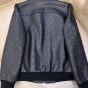 Gucci GG embossed leather bomber jacket