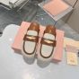 MIU MIU Canvas and leather mules