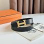 Hermès H belt buckle & Reversible leather strap 32 mm