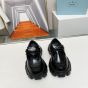 Prada Monolith brushed leather lace-up shoes