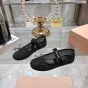 MIU MIU Mesh fabric ballerinas