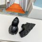 Prada Monolith brushed leather lace-up shoes