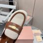 MIU MIU Canvas and leather mules