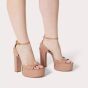 VALENTINO GARAVANI TAN-GO PATENT LEATHER PLATFORM SANDAL