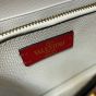 Valentino VLOGO SIGNATURE GRAINY CALFSKIN WALLET WITH CHAIN