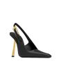 YSL LEE SLINGBACK PUMPS IN GLAZED LEATHER