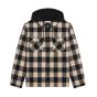 Celine hooded overshirt in check wool