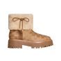 CELINE BULKY CROPPED TRIOMPHE BOOT in SUEDE STAMPED CALFSKIN AND SHEARLING