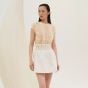 Hermès High-waisted smocked skirt