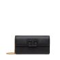 Valentino VLOGO SIGNATURE GRAINY CALFSKIN WALLET WITH CHAIN