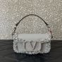 VALENTINO GARAVANI LOCÒ SMALL EMBROIDERED SHOULDER BAG