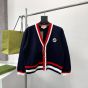 Gucci Knit wool cardigan with patch