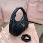 MIU MIU Wander matelassé nappa leather hobo bag