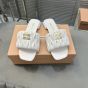 MIU MIU Matelassé nappa leather slides