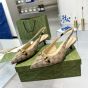 Gucci Women's GG canvas slingback pump