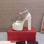 VALENTINO GARAVANI TAN-GO PATENT LEATHER PLATFORM SANDAL 