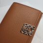 LOEWE Anagram small vertical wallet in pebble grained calfskin
