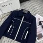 Celine chelsea blouson jacket in gauffered double wool