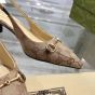 Gucci Women's GG canvas slingback pump