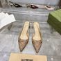 Gucci Women's GG canvas slingback pump