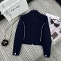 Celine chelsea blouson jacket in gauffered double wool