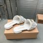 MIU MIU Matelassé nappa leather slides