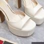 VALENTINO GARAVANI TAN-GO PATENT LEATHER PLATFORM SANDAL 