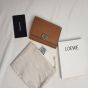LOEWE Anagram small vertical wallet in pebble grained calfskin