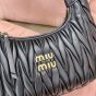 MIU MIU Wander matelassé nappa leather hobo bag