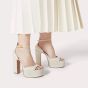 VALENTINO GARAVANI TAN-GO PATENT LEATHER PLATFORM SANDAL 