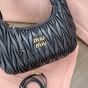 MIU MIU Wander matelassé nappa leather hobo bag