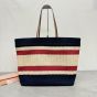 MIU MIU Raffia-effect woven tote bag