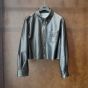 MIU MIU Plongé nappa leather shirt