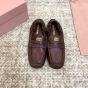 MIU MIU Ruches nappa leather loafers