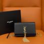YSL KATE SMALL TASSEL IN GRAIN DE POUDRE EMBOSSED LEATHER