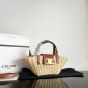 Celine TEEN COUFFIN IN WICKER AND NATURAL CALFSKIN