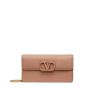 Valentino VLOGO SIGNATURE GRAINY CALFSKIN WALLET WITH CHAIN