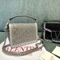 SMALL VALENTINO GARAVANI LOCÒ SHOULDER BAG WITH RHINESTONES