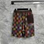 LV Jacquard Damier Cotton Jersey Shorts