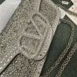 SMALL VALENTINO GARAVANI LOCÒ SHOULDER BAG WITH RHINESTONES