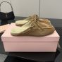 MIU MIU Faded suede mules