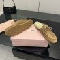 MIU MIU Faded suede mules