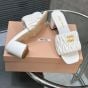 MIU MIU Matelassé nappa leather slides