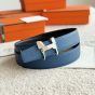 Hermès Panache belt buckle & Reversible leather strap 32 mm