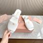 MIU MIU Ruches nappa leather sandals