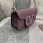 VALENTINO GARAVANI LOCÒ SMALL SHOULDER BAG WITH JEWEL LOGO
