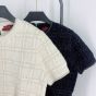 Gucci Wool and lamé check jacquard top