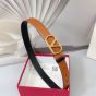 Valentino REVERSIBLE VLOGO SIGNATURE BELT IN GLOSSY CALFSKIN 