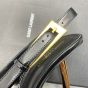 YSL LEE SLINGBACK PUMPS IN GLAZED LEATHER